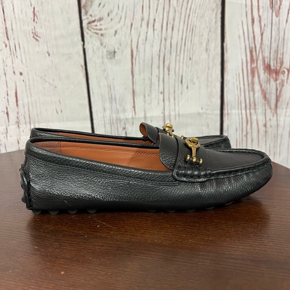 CROSBY DRIVER Black Grainy Leather Loafers Classic & Comfortable size 7 NIB - Picture 10 of 15